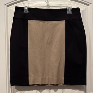 Black tan classic minimalist color block NWT Banana Republic factory skirt 8P